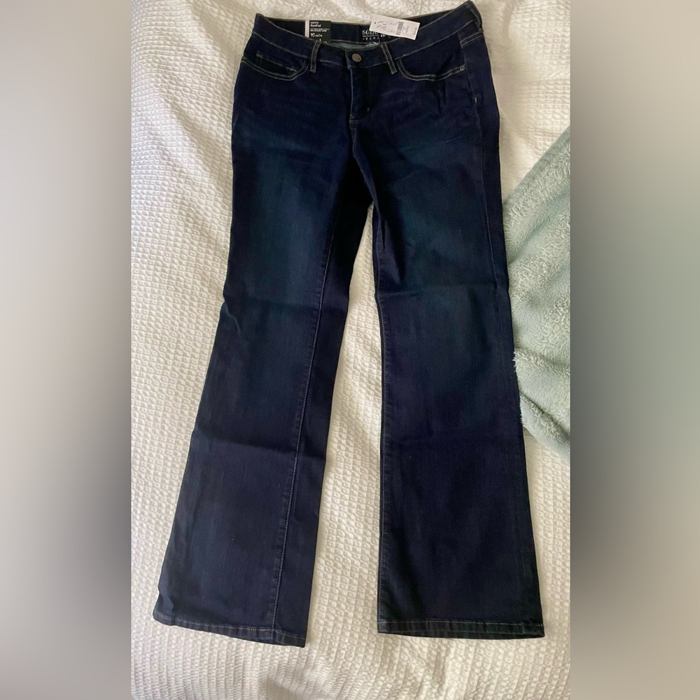 New York & Company Deep Blue Boot Cut Jeans